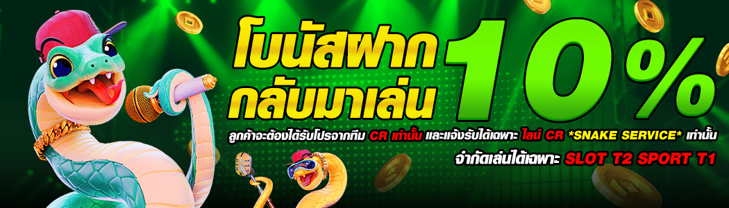 โบนัสฝาก 10 %